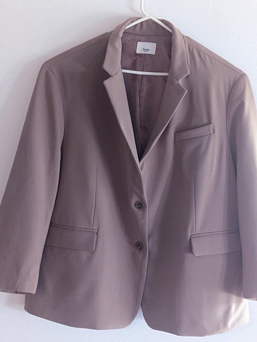 The FRANKIE SHOP - Bea Oversized Blazer in Latte - Small